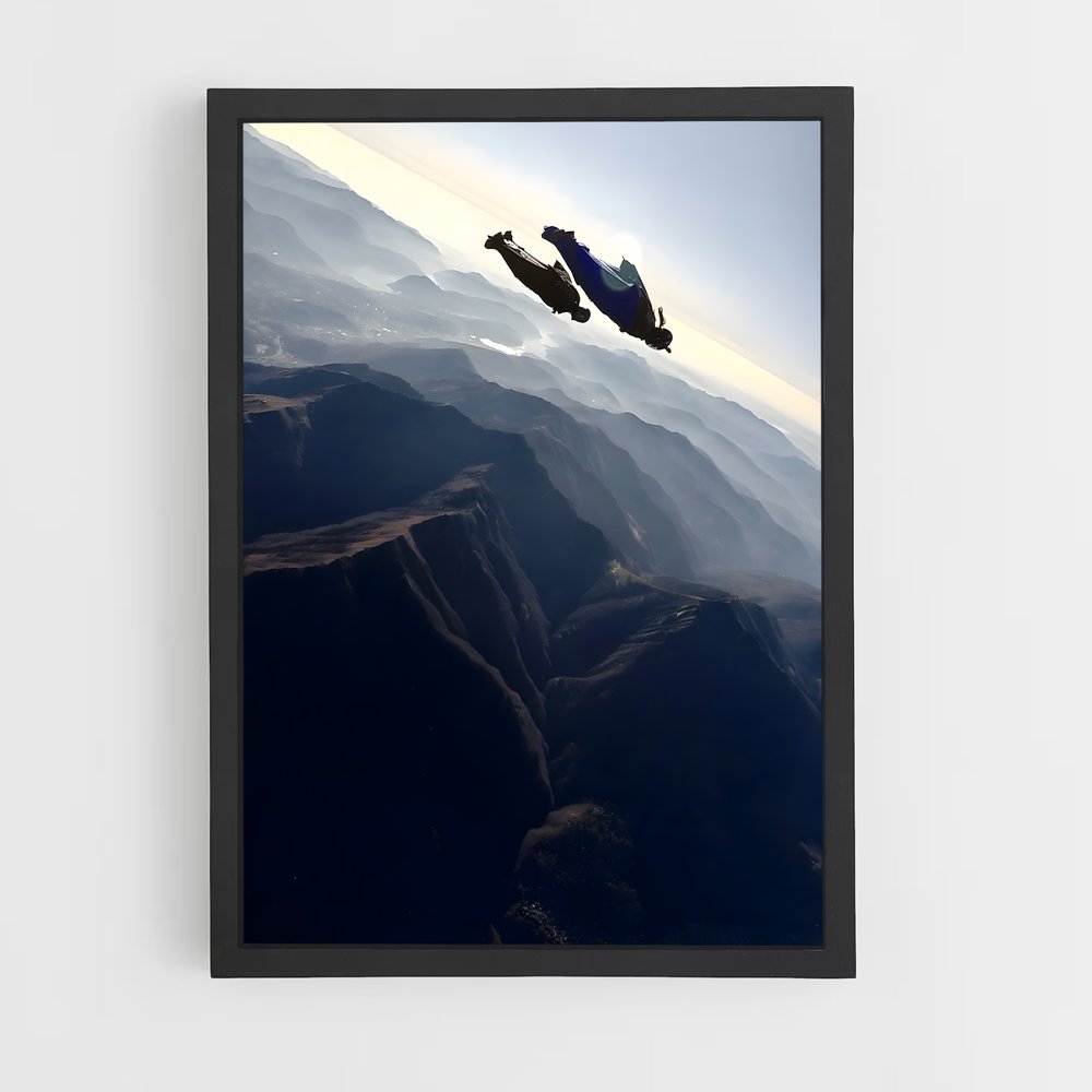 Poster Wingsuit flying flyer – affiche Vol en wingsuit (vue 2)